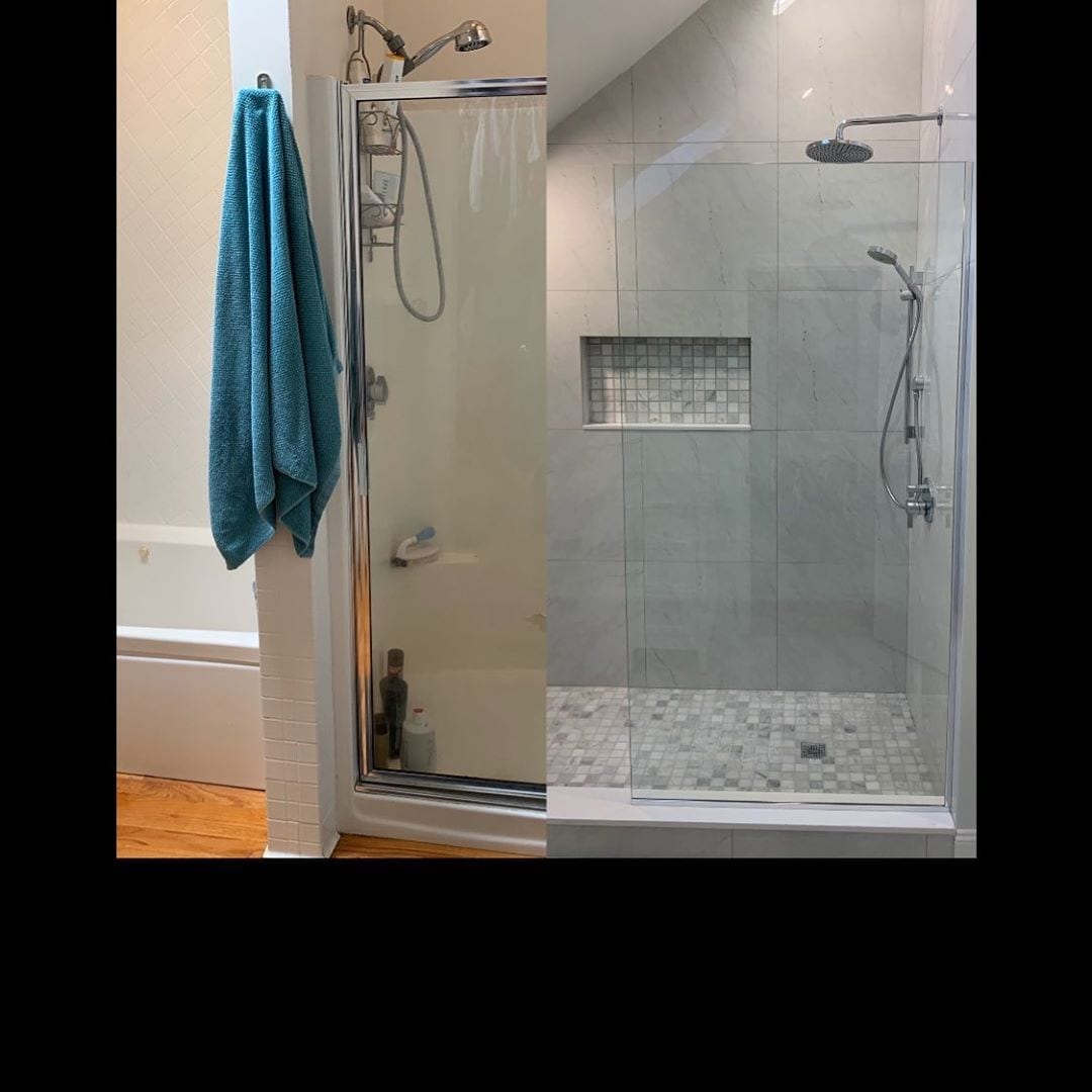 Jacuzzi tub/shower stall conversion to larger shower stall